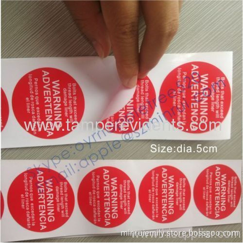 Custom Printing Pvc Labels For Warning,single Color Printed Round Pvc Sticker,waterproof And Durable Pvc Product Labels 